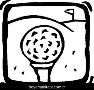 Golf boyama sayfası – ücretsiz yazdır, boyama etkinliği