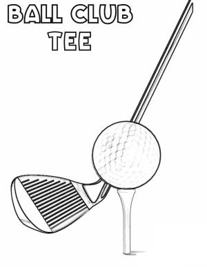 Golf boyama sayfası,  coloring page, Top Kulübü Tişörtü, 