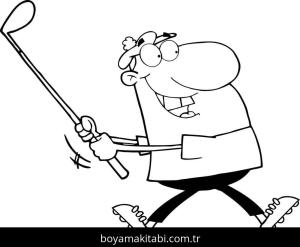 Golf boyama sayfası – keyifli zaman, renkli çizimler