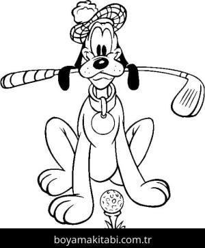 Golf boyama sayfası – PDF indir, sevimli karakter