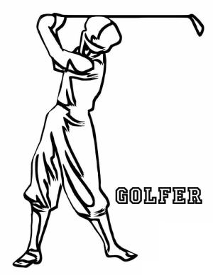 Golf boyama sayfası,  coloring page, Golfçü, 