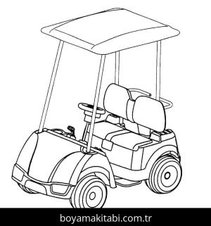 Golf boyama sayfası – boyama etkinliği, çocuk aktivitesi