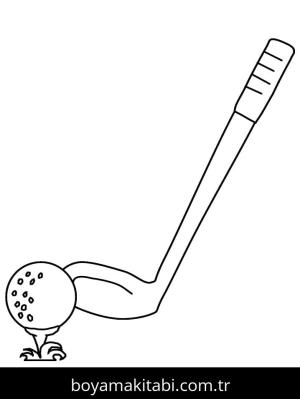Golf boyama sayfası – ücretsiz yazdır, boyama etkinliği