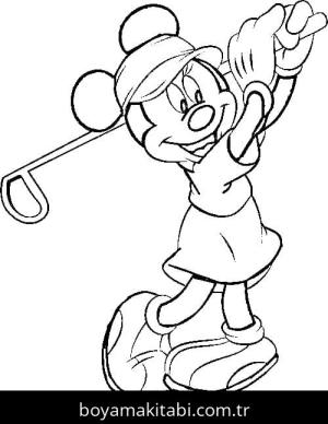 Golf boyama sayfası – el becerilerini geliştirir, boyama çalışması