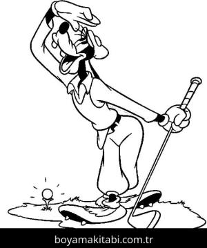 Golf boyama sayfası – renkli çizimler, okul öncesi