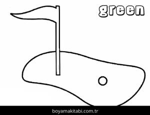 Golf boyama sayfası – yaratıcılık, eğlenceli etkinlik