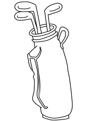 Golf boyama sayfası,  coloring page, Golf çantası, 