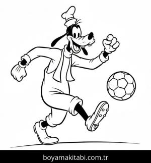 Goofy boyama sayfası – kolay boyama, eğitici aktivite