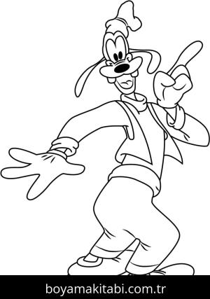 Goofy boyama sayfası – ücretsiz yazdır, boyama etkinliği