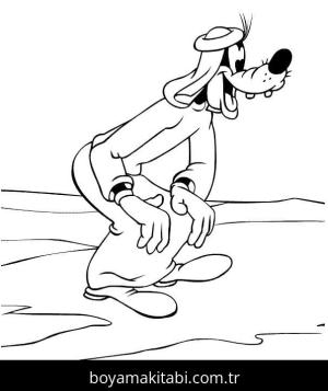 Goofy boyama sayfası – sanatsal çalışma, çocuklar için