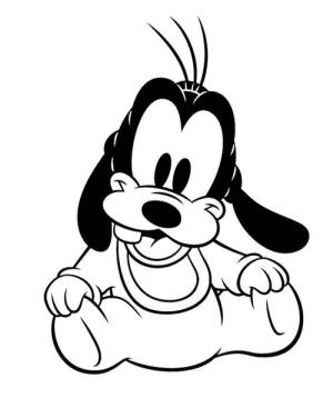 Goofy boyama sayfası,  coloring page, Bebek Goofy, 