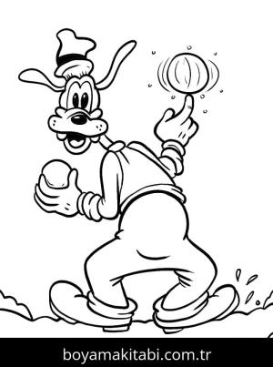 Goofy boyama sayfası – sevimli karakter, sanatsal çalışma