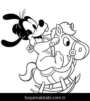 Goofy boyama sayfası – sanatsal çalışma, çocuklar için