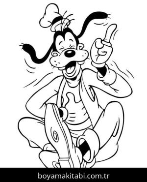 Goofy boyama sayfası – boyama etkinliği, çocuk aktivitesi