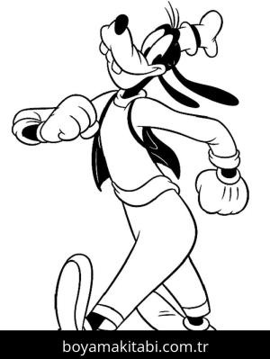 Goofy boyama sayfası – el becerilerini geliştirir, boyama çalışması