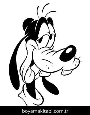 Goofy boyama sayfası – sevimli karakter, sanatsal çalışma