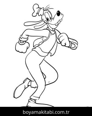 Goofy boyama sayfası – boyama çalışması, yaratıcılığı geliştirir