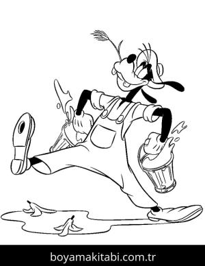Goofy boyama sayfası – çizgi film temalı, basit çizim