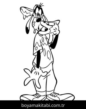 Goofy boyama sayfası – sanatsal çalışma, çocuklar için
