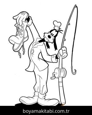 Goofy boyama sayfası – eğitici aktivite, yaratıcılık
