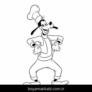 Goofy boyama sayfası – renkli çizimler, okul öncesi