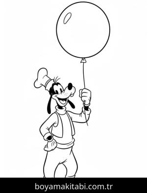 Goofy boyama sayfası – keyifli zaman, renkli çizimler