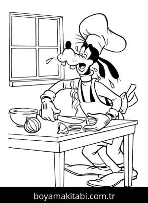 Goofy boyama sayfası – okul öncesi, evde etkinlik