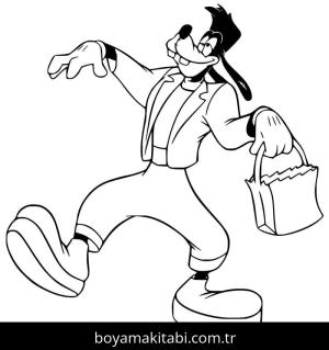 Goofy boyama sayfası – eğitici aktivite, yaratıcılık