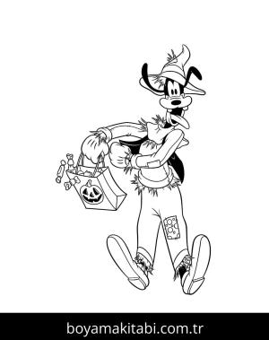Goofy boyama sayfası – sevimli karakter, sanatsal çalışma