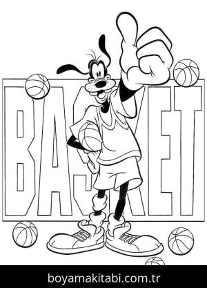 Goofy boyama sayfası – boyama etkinliği, çocuk aktivitesi