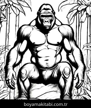 Goril boyama sayfası,  coloring page, , 