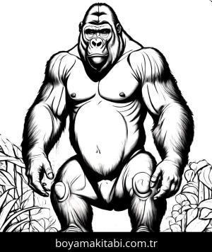 Goril boyama sayfası,  coloring page, , 