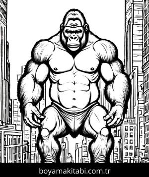 Goril boyama sayfası,  coloring page, , 