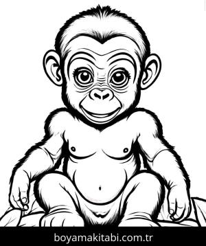 Goril boyama sayfası,  coloring page, , 