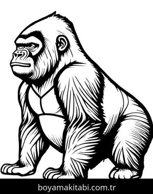 Goril boyama sayfası,  coloring page, , 