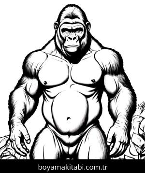 Goril boyama sayfası,  coloring page, , 