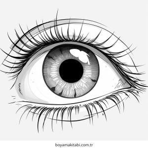 Göz boyama sayfası – yaratıcılığı geliştirir, keyifli zaman