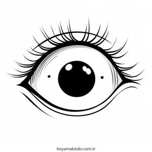 Göz boyama sayfası – evde etkinlik, ücretsiz yazdır