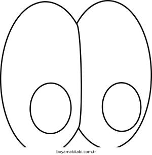 Göz boyama sayfası – çocuk aktivitesi, PDF indir
