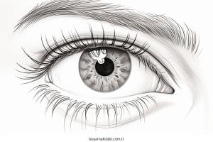 Göz boyama sayfası – renkli çizimler, okul öncesi