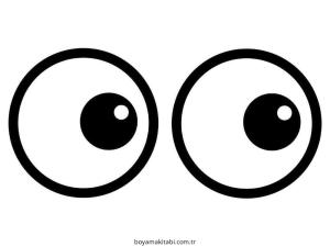 Göz boyama sayfası – boyama çalışması, yaratıcılığı geliştirir