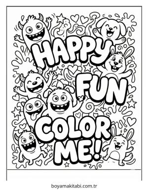 Grafiti boyama sayfası – basit çizim, kolay boyama