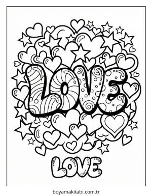 Grafiti boyama sayfası – çocuk aktivitesi, PDF indir