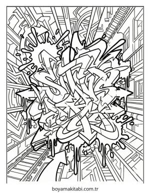 Grafiti Boyama Sayfaları