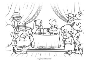 Gravity Falls boyama sayfası – yaratıcılığı geliştirir, keyifli zaman