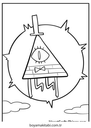 Gravity Falls boyama sayfası – PDF indir, sevimli karakter