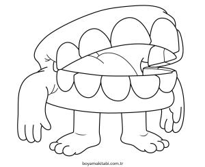 Gravity Falls boyama sayfası – sevimli karakter, sanatsal çalışma