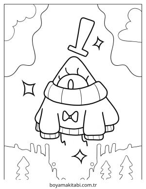 Gravity Falls boyama sayfası – renkli çizimler, okul öncesi