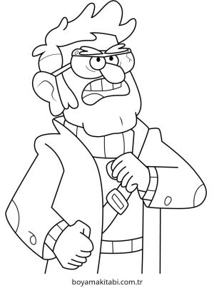 Gravity Falls boyama sayfası – yaratıcılık, eğlenceli etkinlik