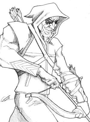 Green Arrow boyama sayfası,  coloring page, DC Green Arrow, 